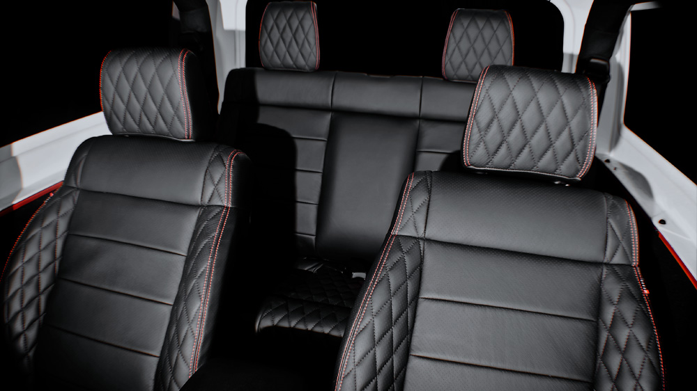 Original Front Rear Seat Covers In Quilted Perforated Leather